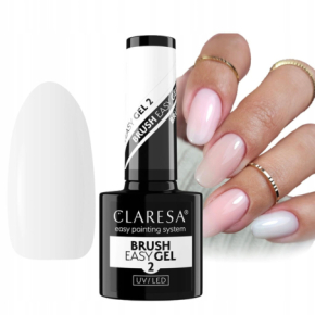 Claresa Brush Easy Gel 2 Żel do paznokci z pedzelkiem mleczny 5g