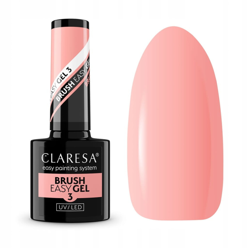 Claresa Brush Easy Gel 3 Żel do paznokci z pedzelkiem brzoskwiniowy nude 5g Claresa Brush Easy Gel 3 Żel do paznokci z pedzelkiem brzoskwiniowy nude 5g