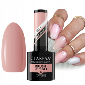 Claresa Brush Easy Gel 4 Żel do paznokci z pedzelkiem średni beż 5g