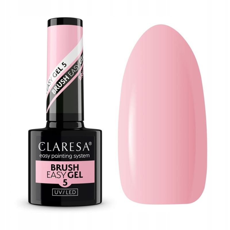 Claresa Brush Easy Gel 5 Żel do paznokci z pedzelkiem delikatny różowy nude 5g Claresa Brush Easy Gel 5 Żel do paznokci z pedzelkiem delikatny różowy nude 5g