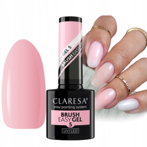 Claresa Brush Easy Gel 5 Żel do paznokci z pedzelkiem delikatny różowy nude 5g