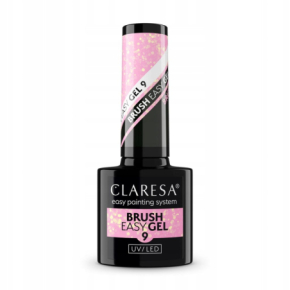 Claresa Brush Easy Gel 9 Żel do paznokci z pedzelkiem jasny chłodny róż 5g