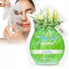 Holika Holika Juicy Mask Sheet Tea tree 20ml oczyszczająca maseczka do twarzy w płachcie