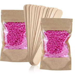 ItalWax Minizestaw do depilacji 2x wosk twardy w granulkach Glovax Cherry Pink + szpatułki