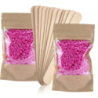 ItalWax Minizestaw do depilacji 2x wosk twardy w granulkach Glovax Cherry Pink + szpatułki - 1