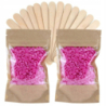 ItalWax Minizestaw do depilacji 2x wosk twardy w granulkach Glovax Cherry Pink + szpatułki - 2