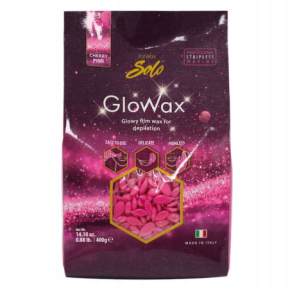 ItalWax Minizestaw do depilacji 2x wosk twardy w granulkach Glovax Cherry Pink + szpatułki