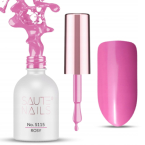 Saute Nails S115 Rosy 8ml różowy kolorowy lakier hybrydowy do paznokci