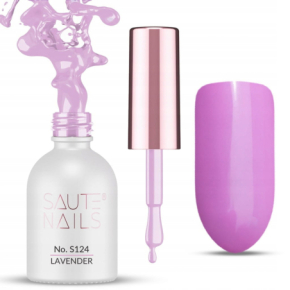 Saute Nails S124 Lavender 8ml fioletowy kolorowy lakier hybrydowy do paznokci