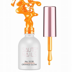 Saute Nails S138 Orange Glow 8ml pomarańczowy kolorowy lakier hybrydowy do paznokci