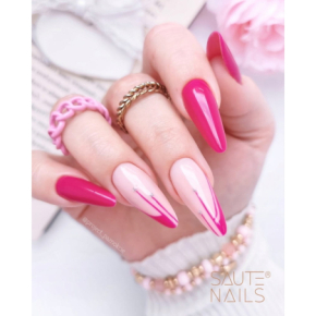 Saute Nails S161 Red Lips czerwony 8ml czerwony kolorowy lakier hybrydowy do paznokci