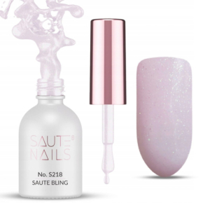 Saute Nails S218 Saute Bling 8ml różowy kolorowy lakier hybrydowy do paznokci