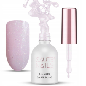 Saute Nails S218 Saute Bling 8ml różowy kolorowy lakier hybrydowy do paznokci