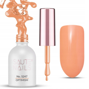 Saute Nails S247 Optimism 8ml pomarańczowy kolorowy lakier hybrydowy do paznokci