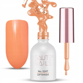 Saute Nails S247 Optimism 8ml pomarańczowy kolorowy lakier hybrydowy do paznokci