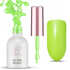 Saute Nails S248 Bravery 8ml zielony kolorowy lakier hybrydowy do paznokci