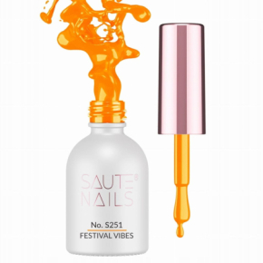 Saute Nails S251 Festival Vibes 8ml pomarańczowy kolorowy lakier hybrydowy do paznokci