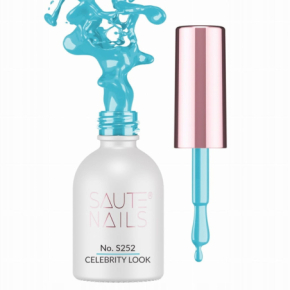 Saute Nails S252 Celebrity Look 8ml neonowy niebieski kolorowy lakier hybrydowy do paznokci