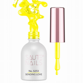 Saute Nails S253 Sending Love 8ml żółty kolorowy lakier hybrydowy do paznokci