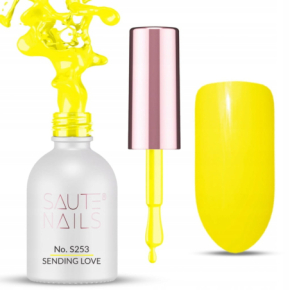 Saute Nails S253 Sending Love 8ml żółty kolorowy lakier hybrydowy do paznokci