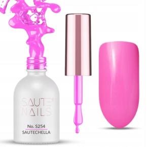 Saute Nails S254 Sautechella 8ml różowy kolorowy lakier hybrydowy do paznokci