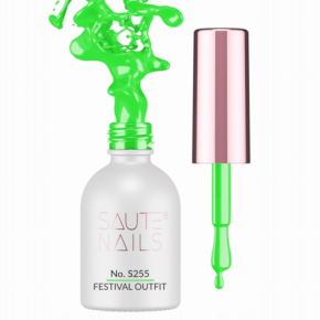 Saute Nails S255 Festival Outfit 8ml zielony kolorowy lakier hybrydowy do paznokci