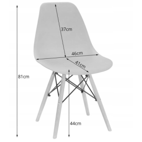 Zestaw stół okrągły TODI 80cm czarny + 4 krzesła OSAKA czarne