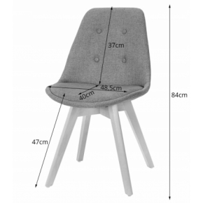 Zestaw stół prostokątny ADRIA 120x80 czarny + 4 krzesła NORI czarne