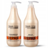 Stapiz Zestaw Sleek Line Repair z jedwabiem do włosów zniszczonych - szampon 1000ml + balsam 1000ml - 1