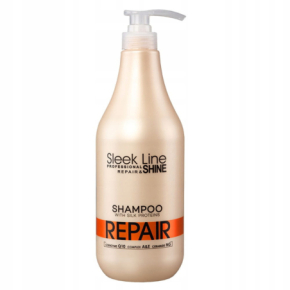 Stapiz Zestaw Sleek Line Repair z jedwabiem do włosów zniszczonych - szampon 1000ml + balsam 1000ml