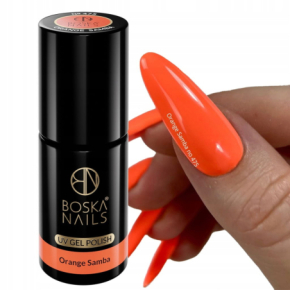 Boska Nails 475 Summer Time Orange Samba kolorowy lakier hybrydowy do paznokci na lato 6ml