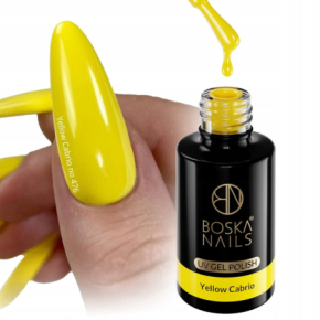 Boska Nails 476 Summer Time Yellow Cabrio kolorowy lakier hybrydowy do paznokci na lato 6ml