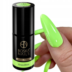 Boska Nails 477 Summer Time Green Disco kolorowy lakier hybrydowy do paznokci na lato 6ml