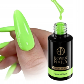 Boska Nails 477 Summer Time Green Disco kolorowy lakier hybrydowy do paznokci na lato 6ml