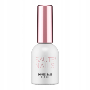 Saute Nails Express Base Clear 8ml transparentna Baza do paznokci hybrydowych