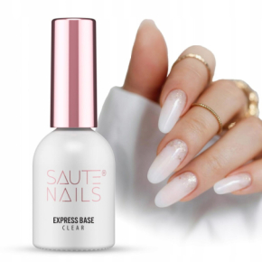 Saute Nails Express Base Clear 8ml transparentna Baza do paznokci hybrydowych