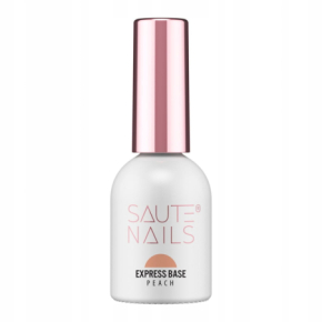 Saute Nails Express Base Peachy 8ml brzoskwiniowa Baza do paznokci hybrydowych