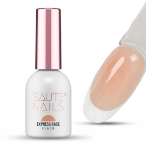 Saute Nails Express Base Peachy 8ml brzoskwiniowa Baza do paznokci hybrydowych