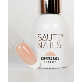 Saute Nails Express Base Peachy 8ml brzoskwiniowa Baza do paznokci hybrydowych