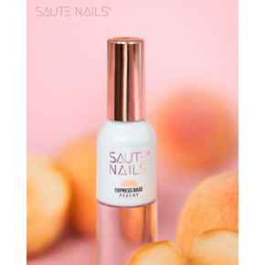 Saute Nails Express Base Peachy 8ml brzoskwiniowa Baza do paznokci hybrydowych