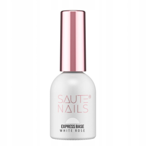 Saute Nails Express Base White Rose 8ml mleczno różowa Baza do paznokci hybrydowych