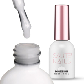 Saute Nails Express Base White Rose 8ml mleczno różowa Baza do paznokci hybrydowych