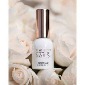 Saute Nails Express Base White Rose 8ml mleczno różowa Baza do paznokci hybrydowych