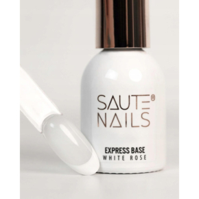 Saute Nails Express Base White Rose 8ml mleczno różowa Baza do paznokci hybrydowych