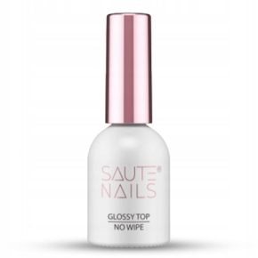 Saute Nails Glossy Top No Wipe 8ml Top nawierzchniowy do lakierów hybrydowych