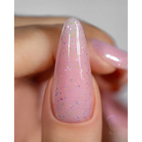 Saute Nails Holo Flakes Top No Wipe 8ml Top nawierzchniowy do lakierów hybrydowych z gwiezdnym efektem