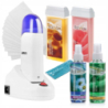ItalWax Zestaw do depilacji - podgrzewacz z bazą ładującą + 2x wosk w rolce 100ml (do wyboru) + preparaty + paski + talk - 1