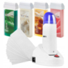 ItalWax Zestaw do depilacji - podgrzewacz z bazą ładującą + 4x wosk w rolce 100ml (do wyboru) + paski - 5