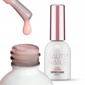 Saute Nails Express Base Rosy 8ml różowa Baza do paznokci hybrydowych