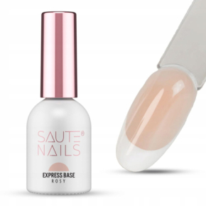 Saute Nails Express Base Rosy 8ml różowa Baza do paznokci hybrydowych